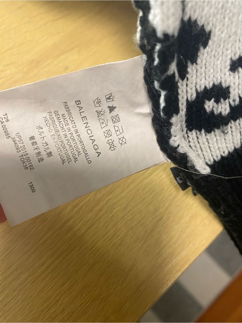 🛍️Balenciaga Black Crewneck Sweater with White All-Over Logo - Picture 8 of 14